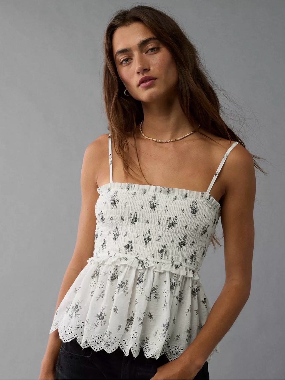 AE Floral Tiered Tube Top - NWT Medium